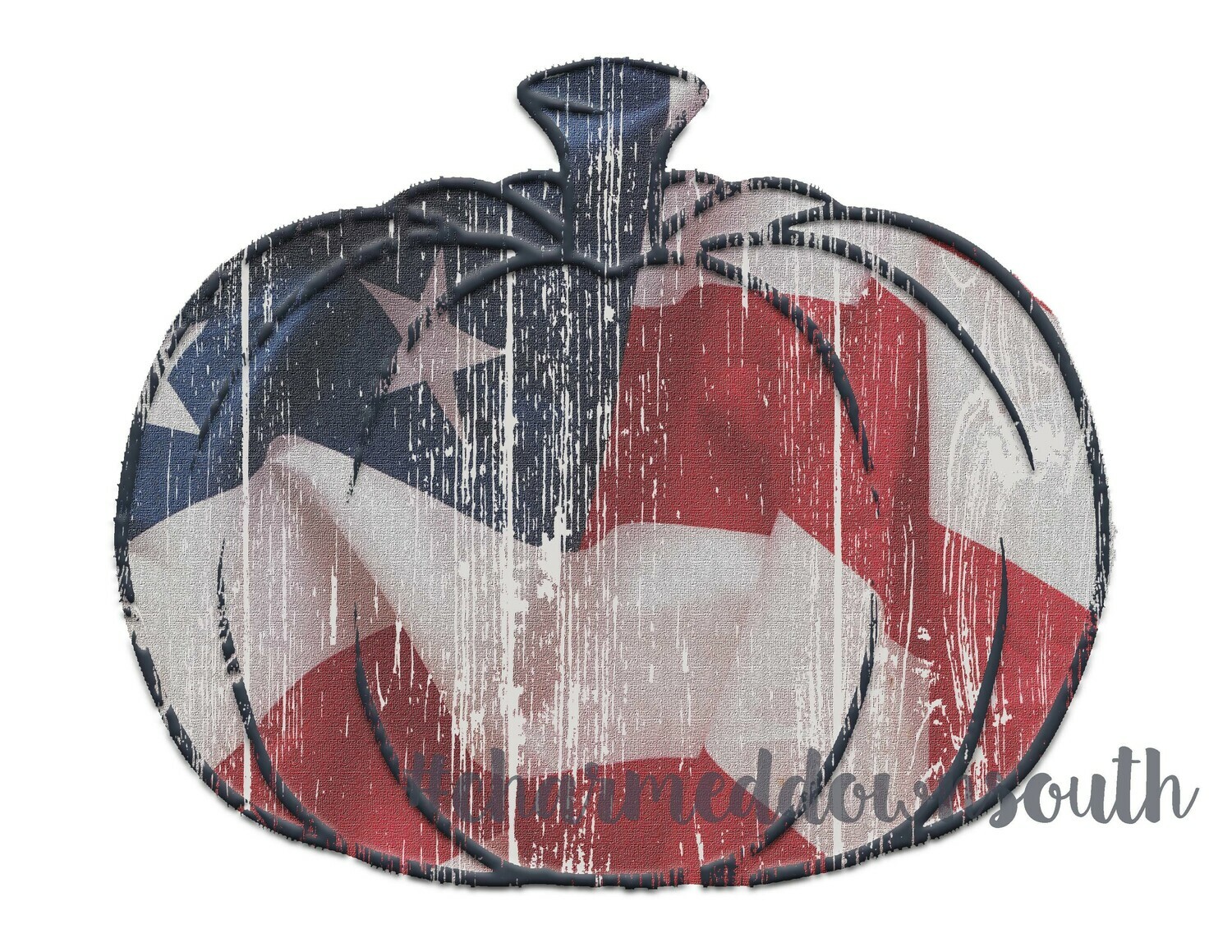 Distressed Flag Pumpkin