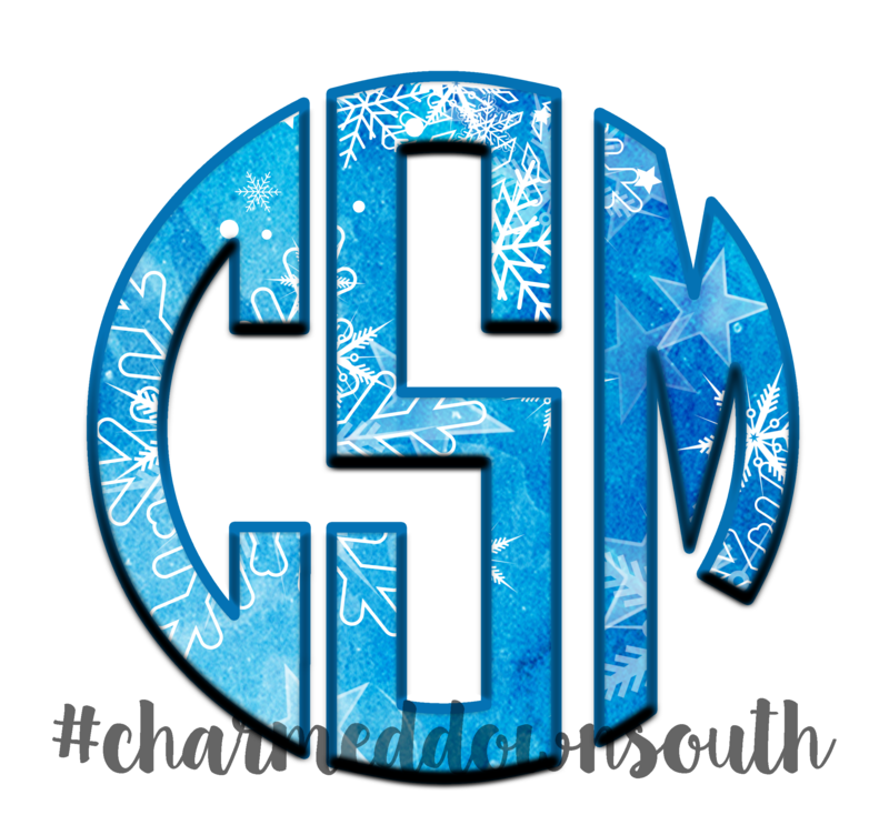 Snowflake Circle Monogram Font