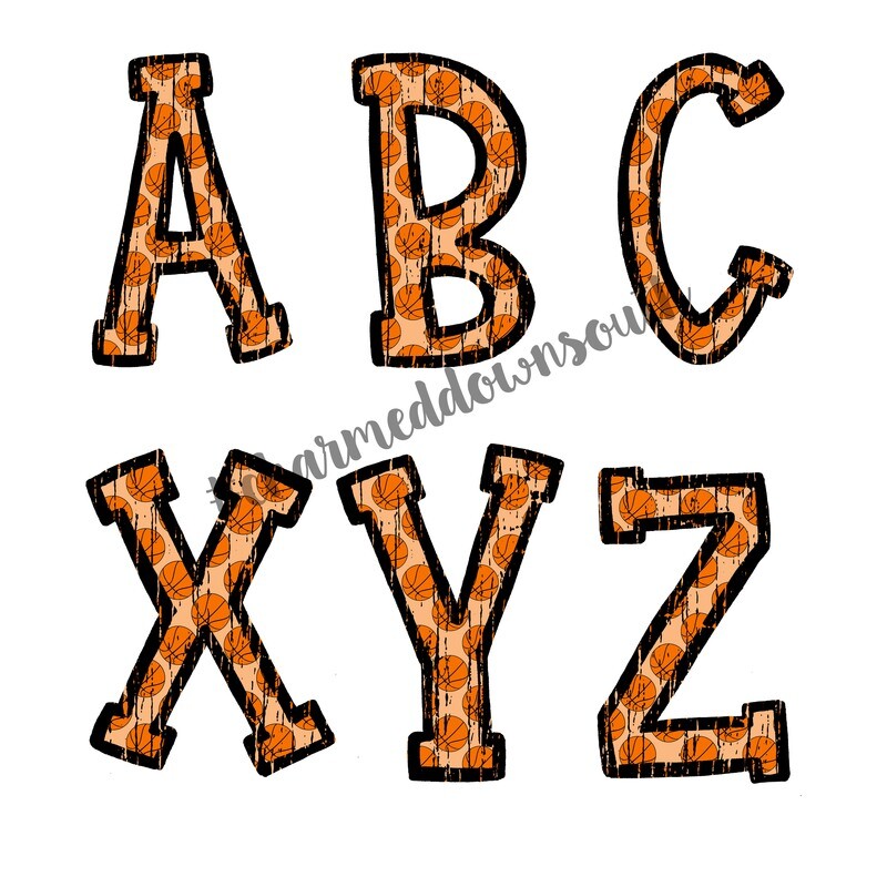 Hand Drawn Vintage Basketball Font Set