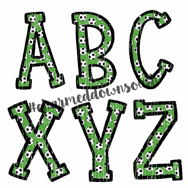 Hand drawn soccer distressed font