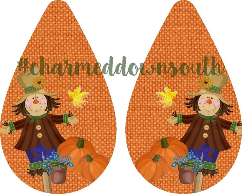 Teardrop Earring Scarecrow Design
