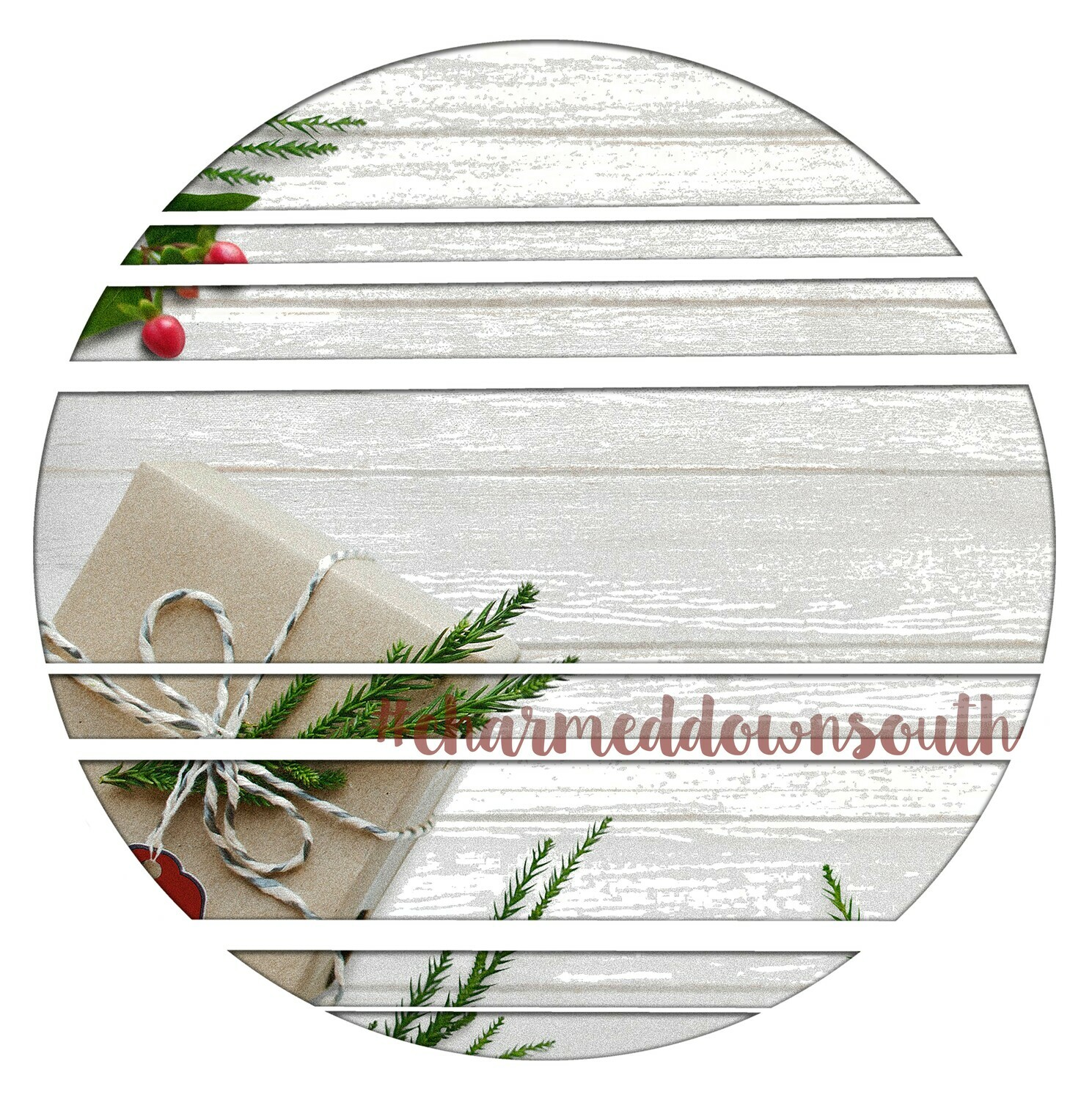 Shiplap Christmas Circle Board