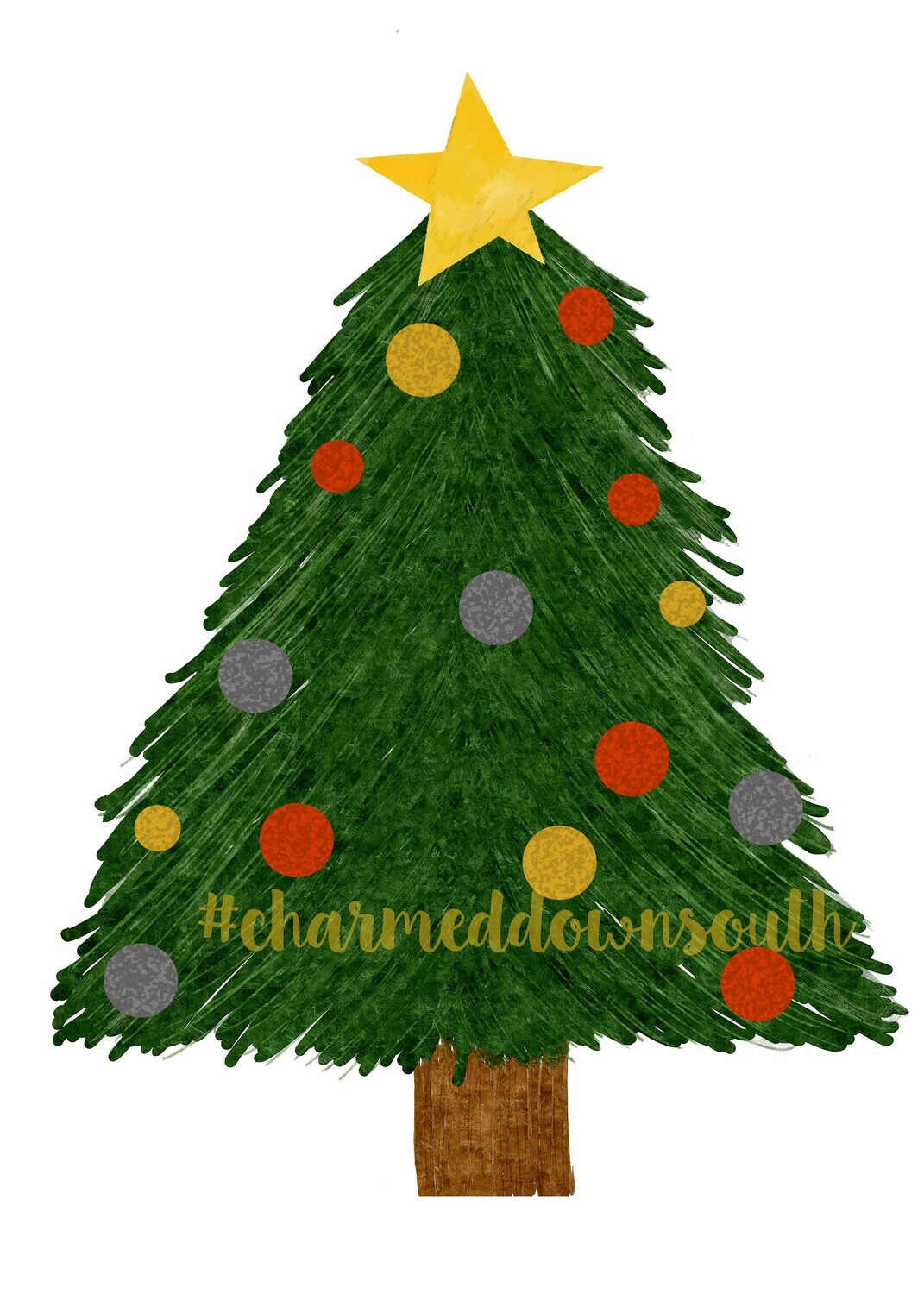 Hand Drawn Christmas Tree Element