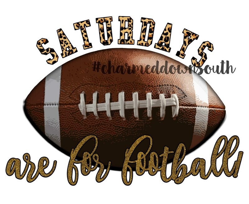 Cheetah Glitter Saturdays are for Football