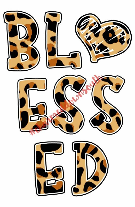 Leopard Blessed Hand drawn design