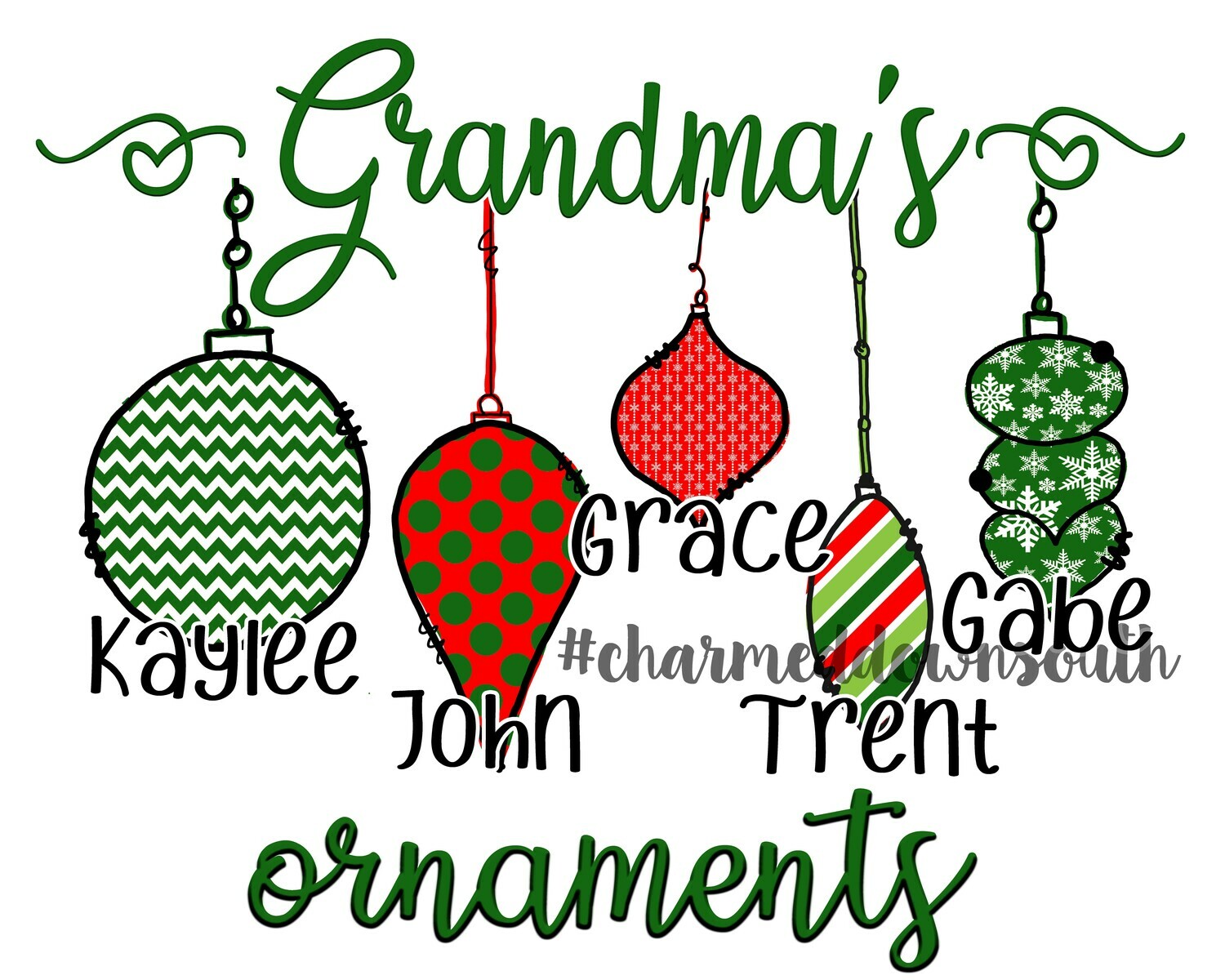 Grandma&#39;s (15 name changes) Ornaments Digital Elements