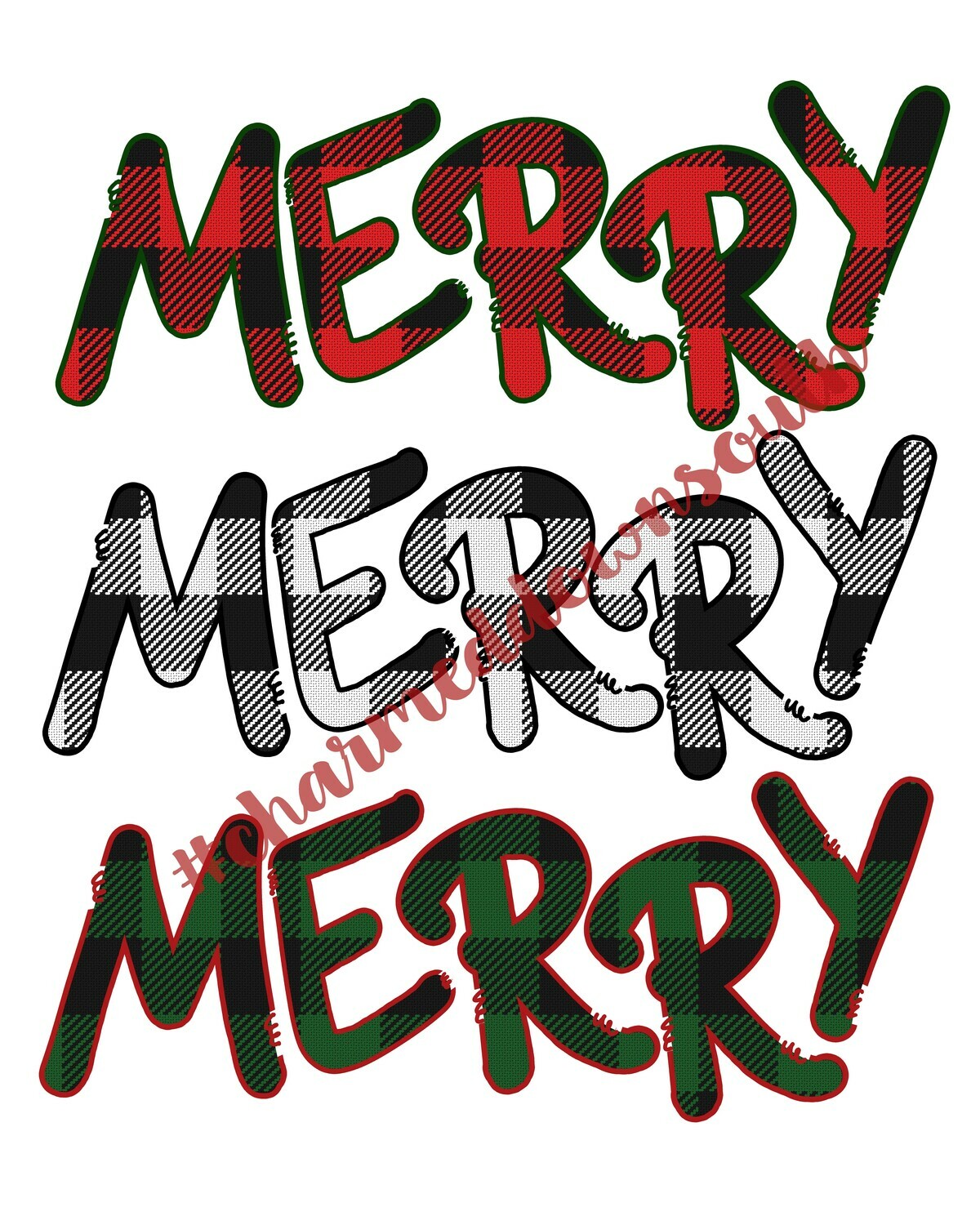 Buffalo Plaid Merry Merry Merry Digital Download