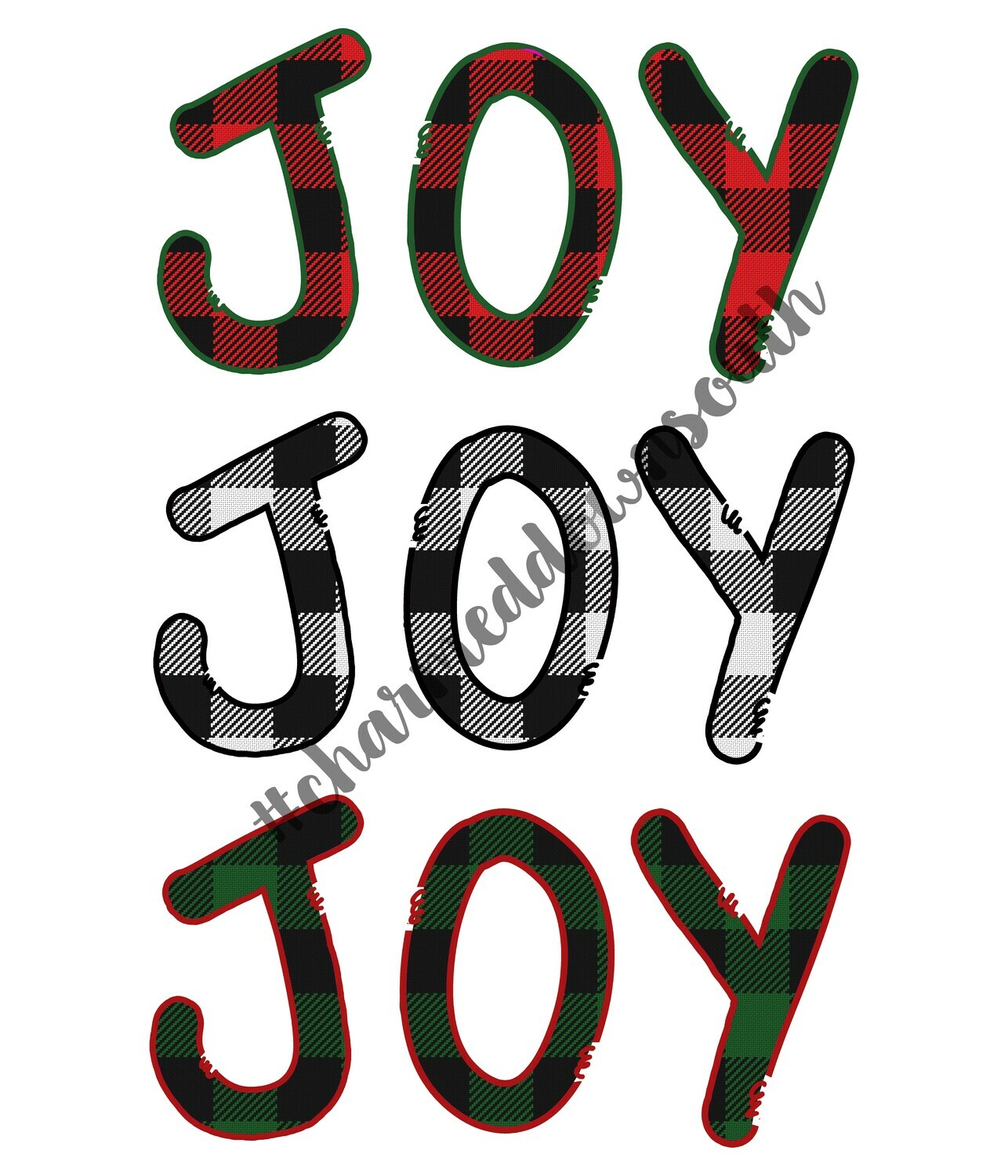 Buffalo Plaid Joy Joy Joy Digital Design