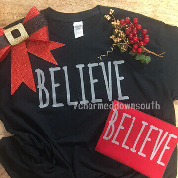 Screenprinted transfer BELIEVE YOUTH