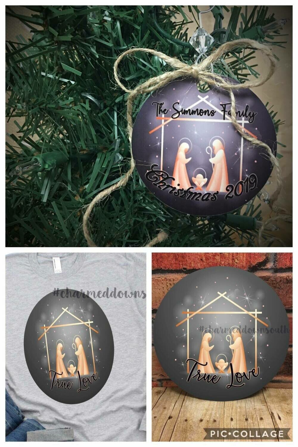 Nativity Ornament, Door Hanger, Tshirt Digital Design Bundle