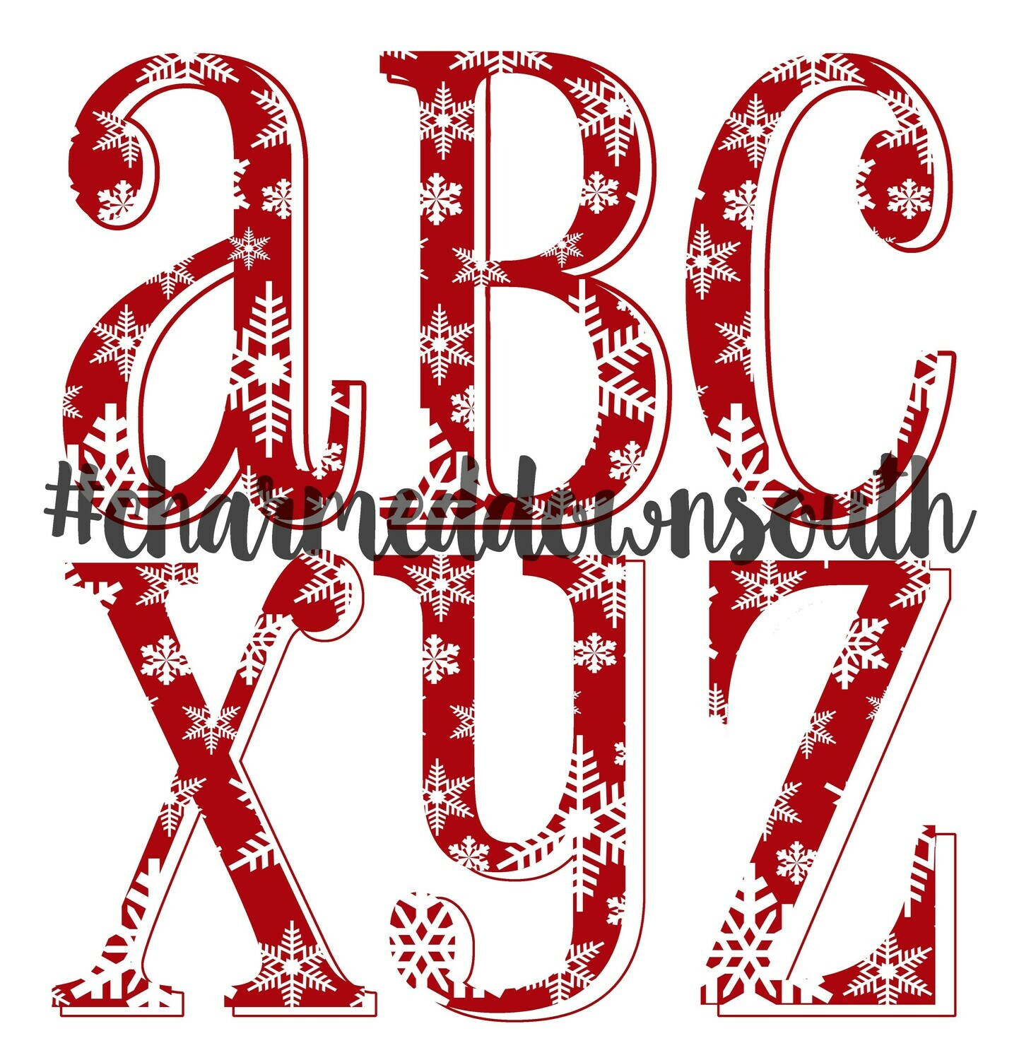 Red Snowflake Font