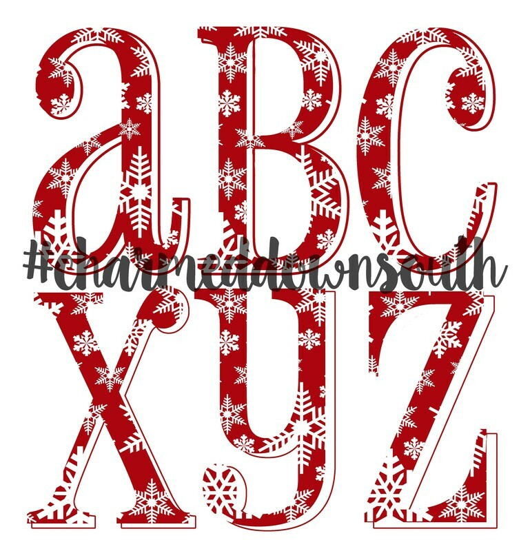 Red Snowflake Font