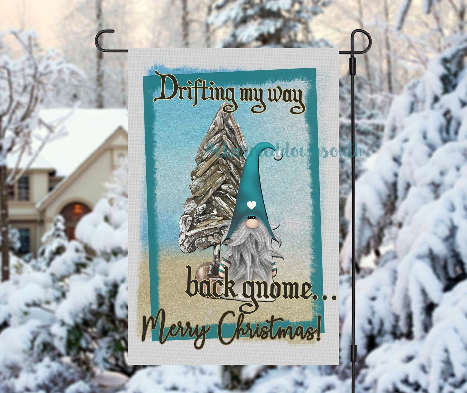 Driftwood Christmas Tree Back Gnome