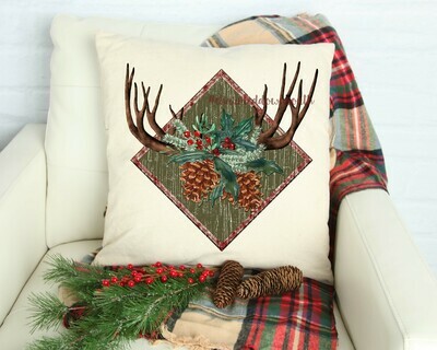 Christmas Deer Antlers Digital Design