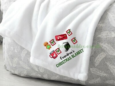 Christmas Blanket Check List Boy and Girl - Blank for Personalization