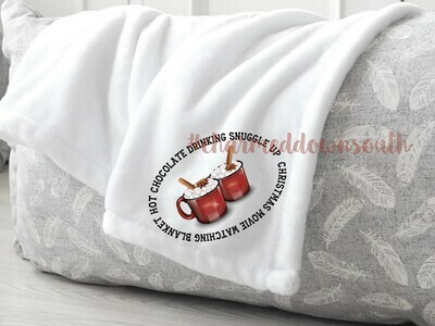 Christmas Hot Chocolate Blanket Digital Design