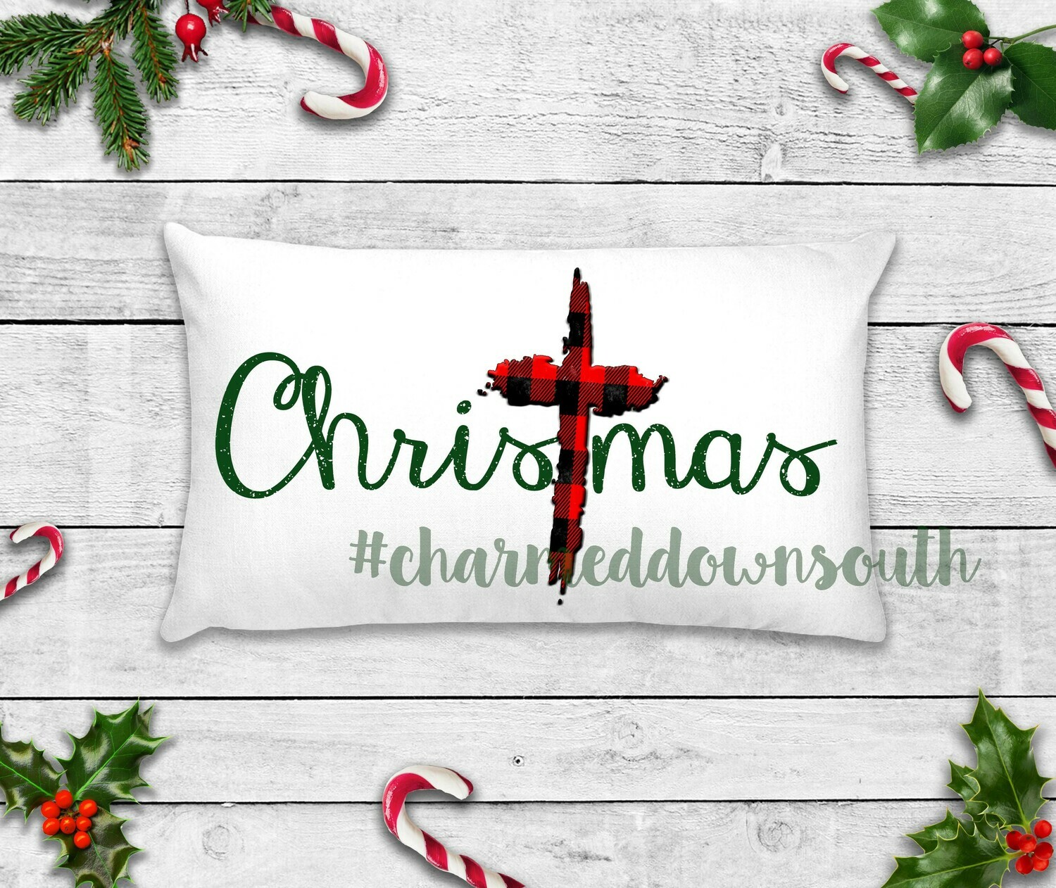ChrisTmas Red Buffalo Plaid Digital Design