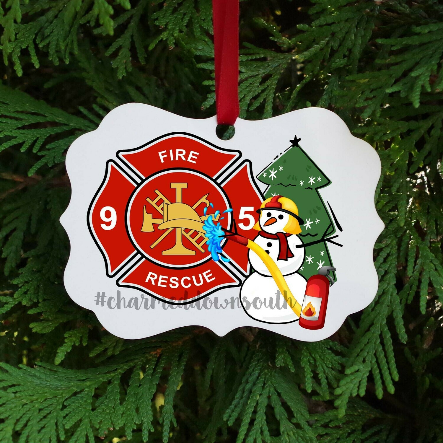Fireman Snowman (blank for personalization) Digital Design
