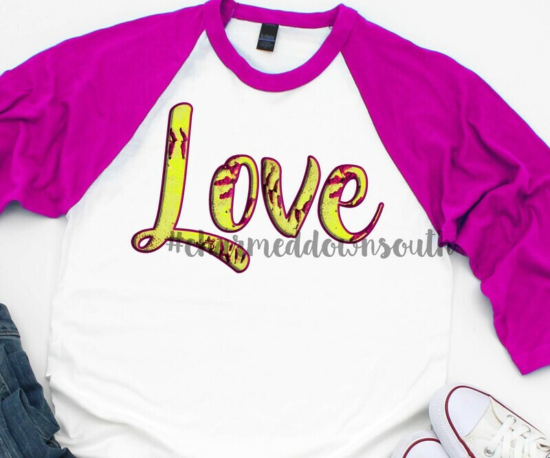 Softball Love Digital Design