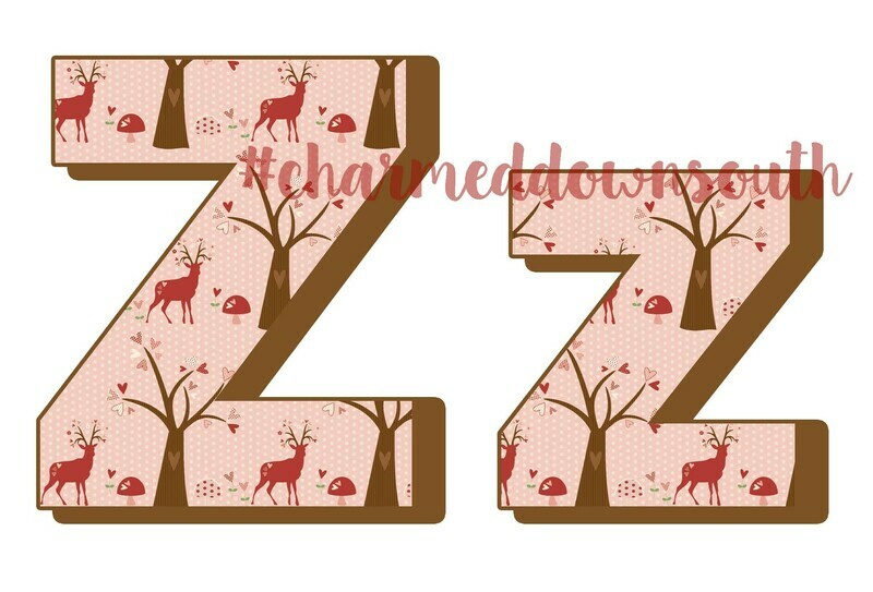 Block Offset Woodland Valentines Font