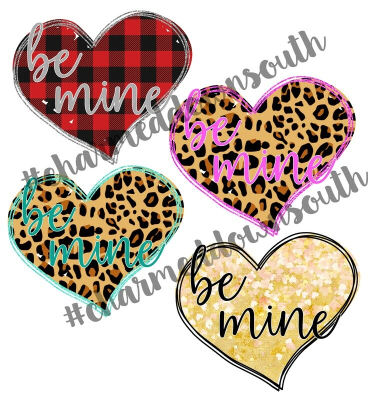 Be Mine Valentine Heart Set Digital Design