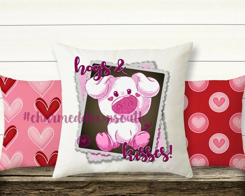 Hogs &amp; Kisses Valentines Digital Design