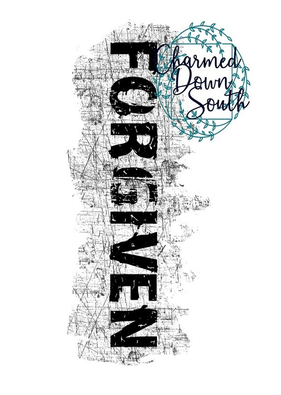 Power Word Digital Design Block Grunge Forgiven