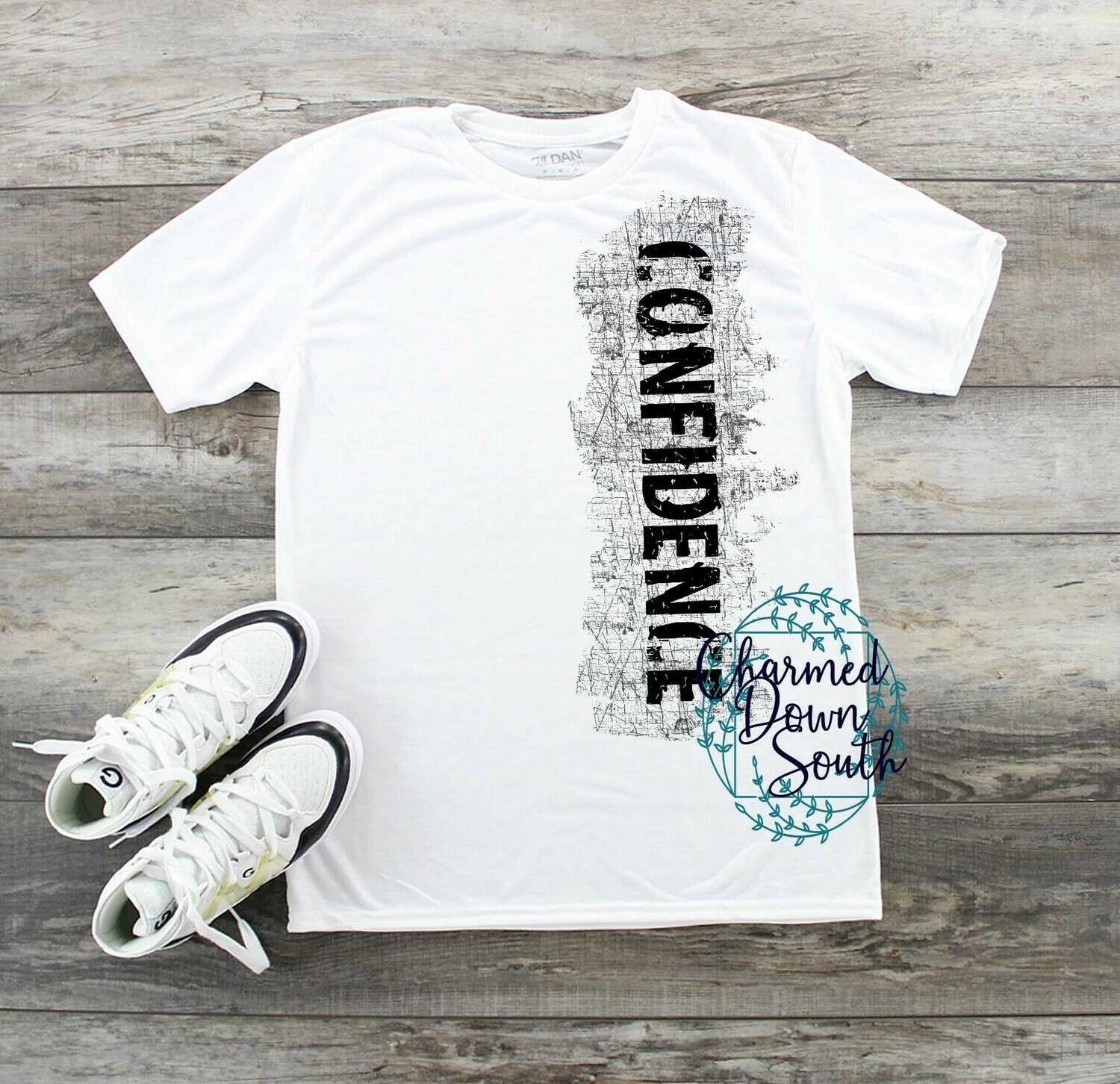 Power Word Digital Design Block Grunge Confidence