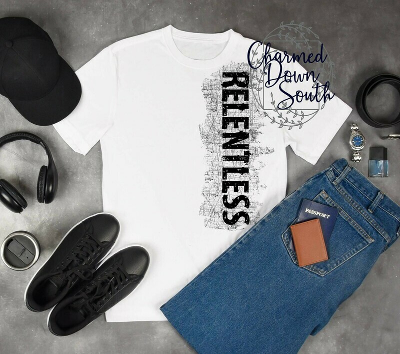 Power Word Digital Design Block Grunge Relentless
