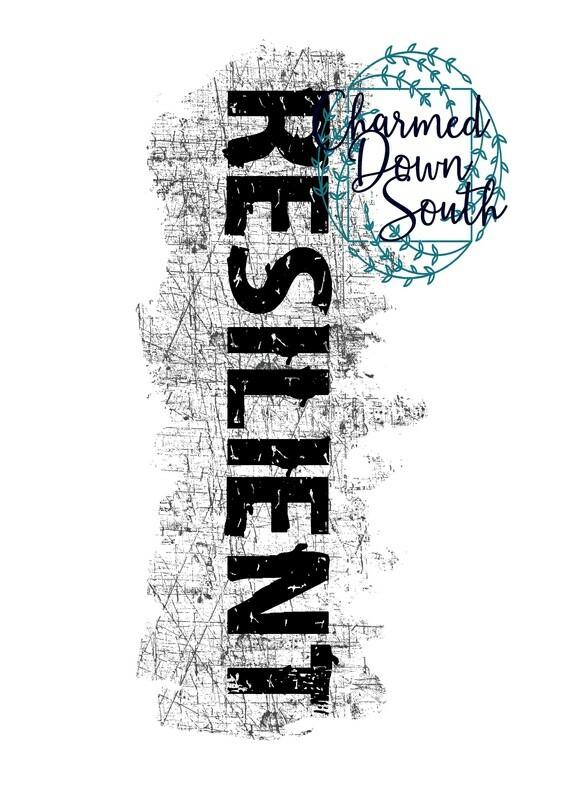 Power Word Digital Design Block Grunge Resilient
