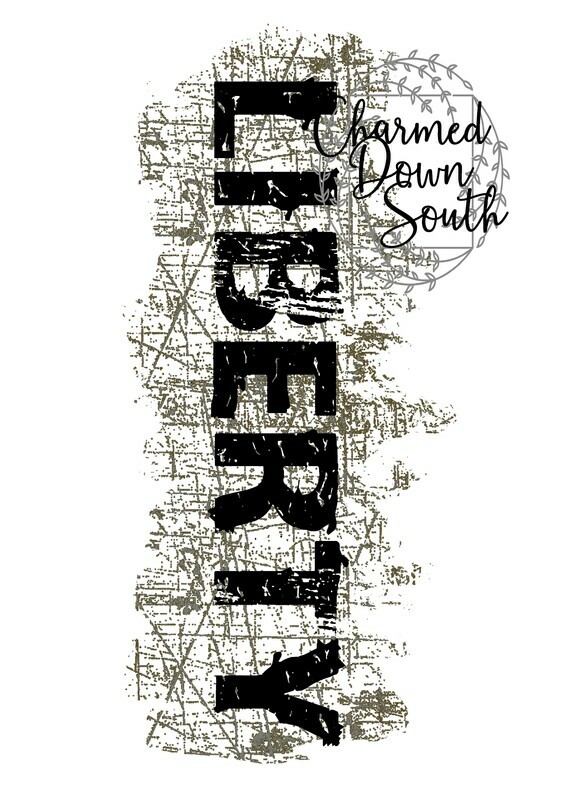 Liberty Block Grunge Distressed Digital Design