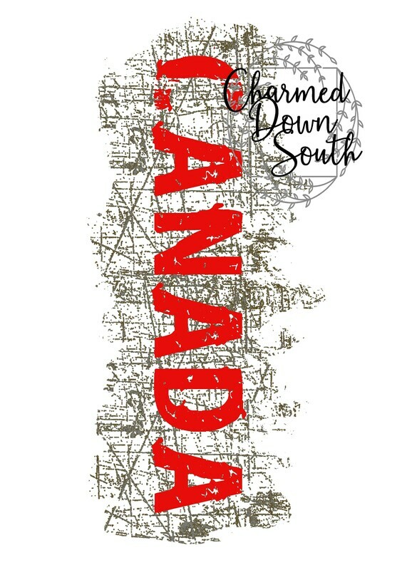 Canada Block Grunge Distressed Digital Design