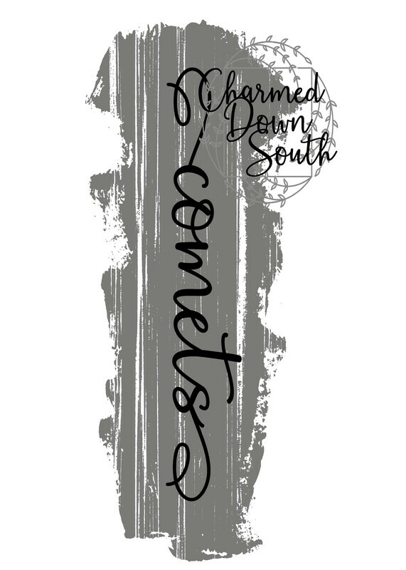 Mascot Script Grunge Design Comets