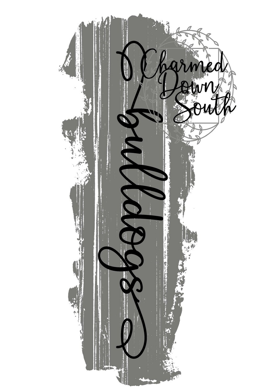 Mascot Script Grunge Design Bulldogs