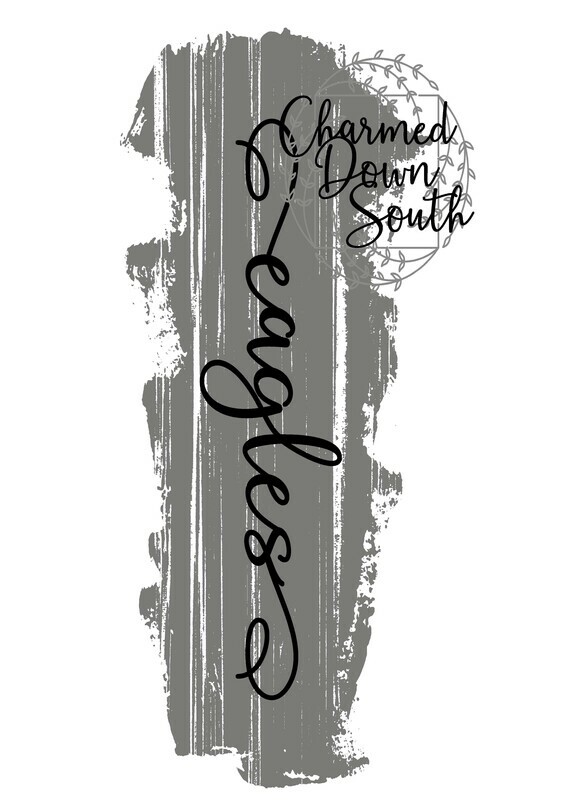 Mascot Script Grunge Design Eagles
