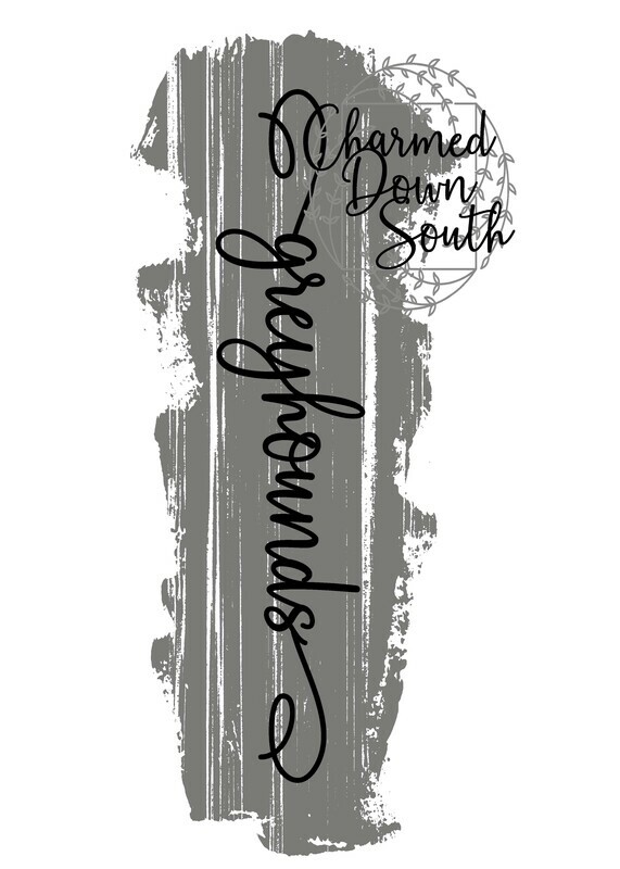 Mascot Script Grunge Design Greyhounds