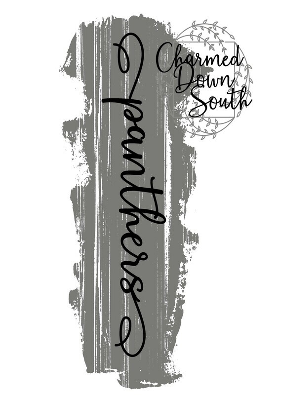 Mascot Script Grunge Design Panthers