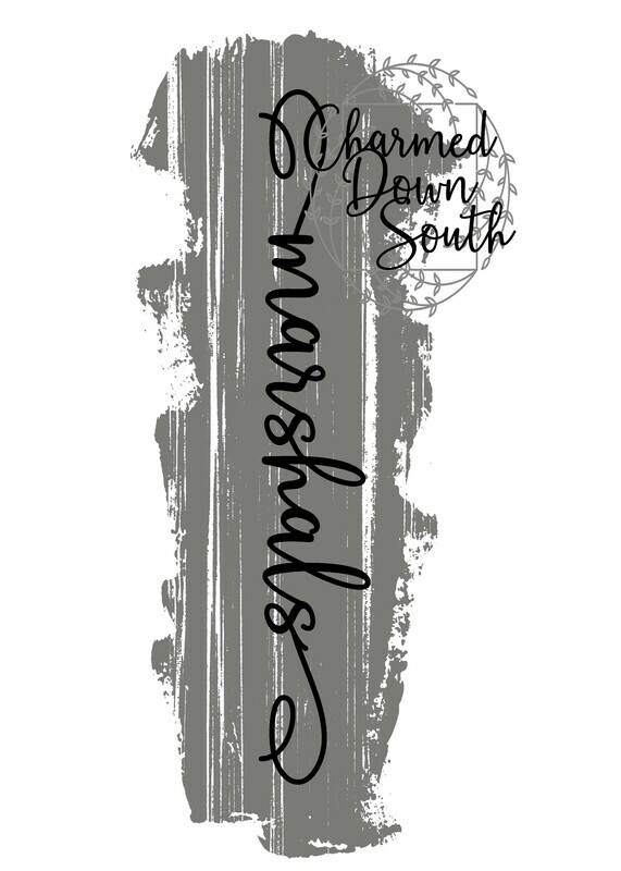 Mascot Script Grunge Design Marshals