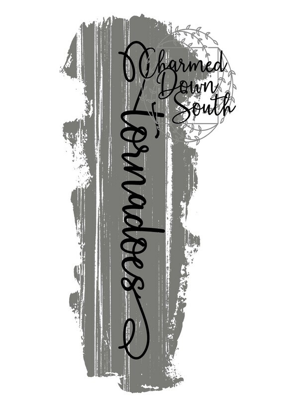 Mascot Script Grunge Design Tornadoes