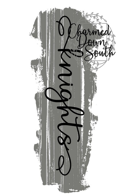 Mascot Script Grunge Design Knights
