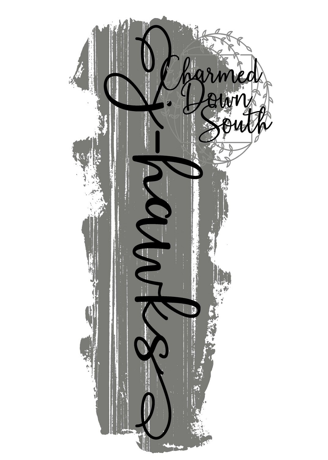 Mascot Script Grunge Design J-Hawks