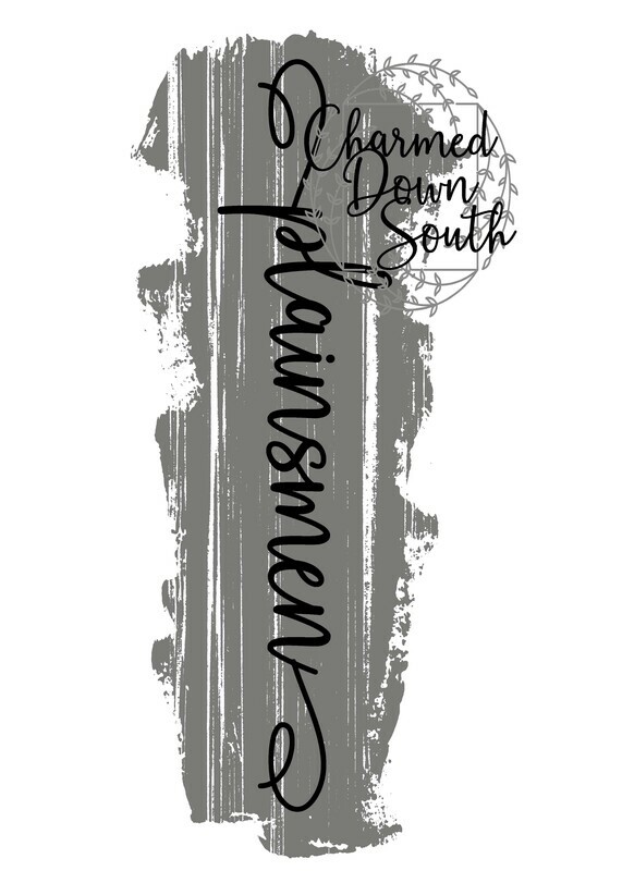 Mascot Script Grunge Design Plainsmen