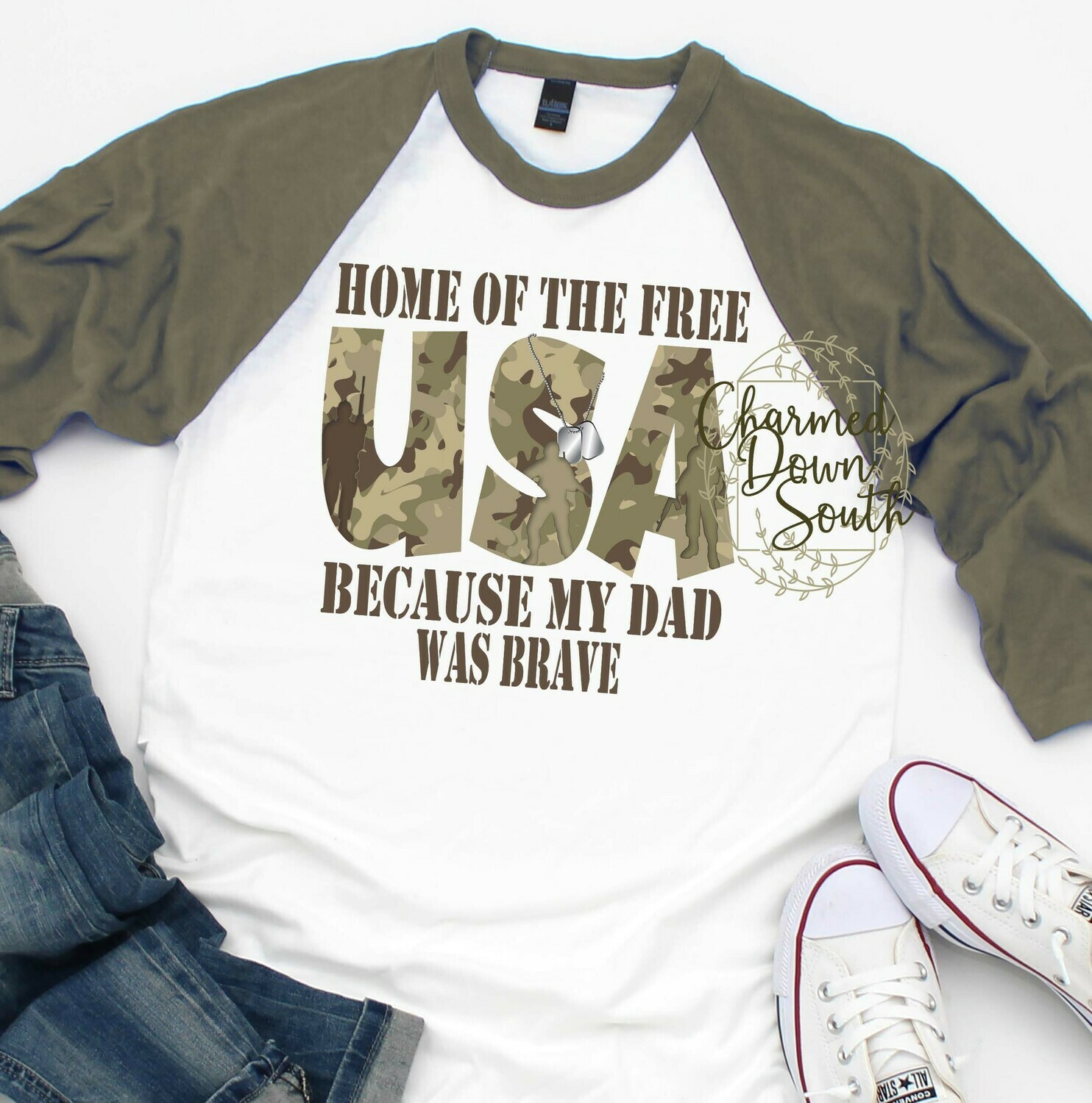 Home of the Free Because my ___ was Brave Bundle digital design