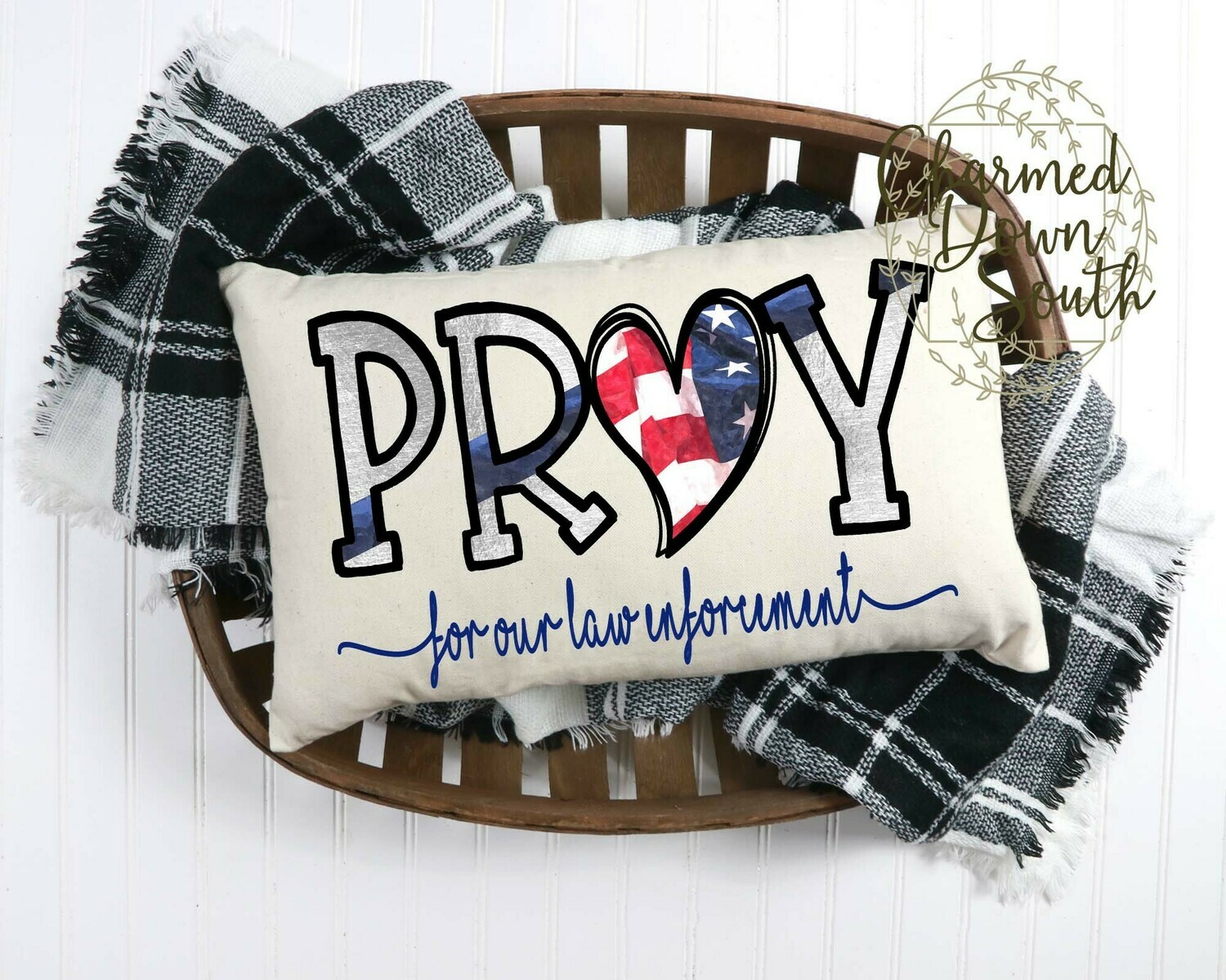 Pray for our law enforcement heart digital design