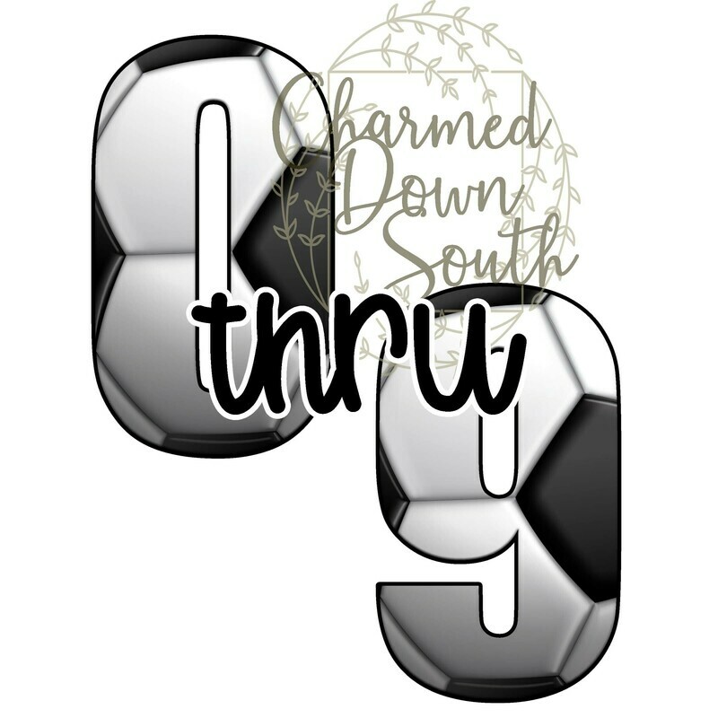 Soccer 8&quot; Number Set Digital Design