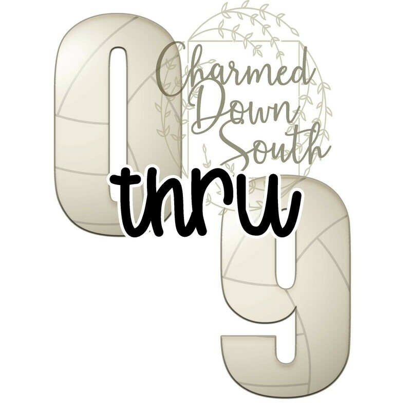 Volleyball 8&quot; Number Set Digital Design