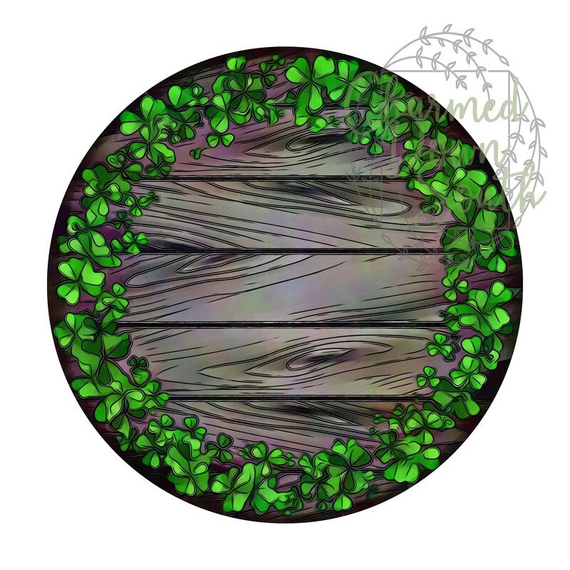 Wood and Clover Frame Two Digital Designs