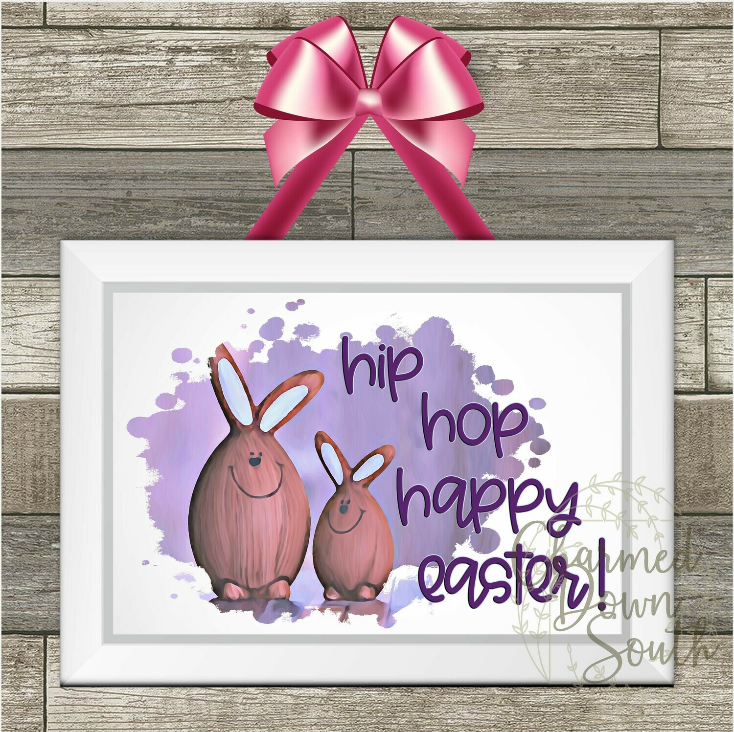 Hip Hop Happy Easter Wooden Bunnies Digital Design