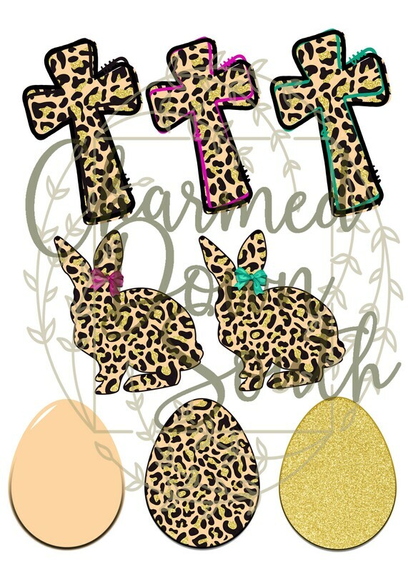Leopard Easter Digital Design Bundle