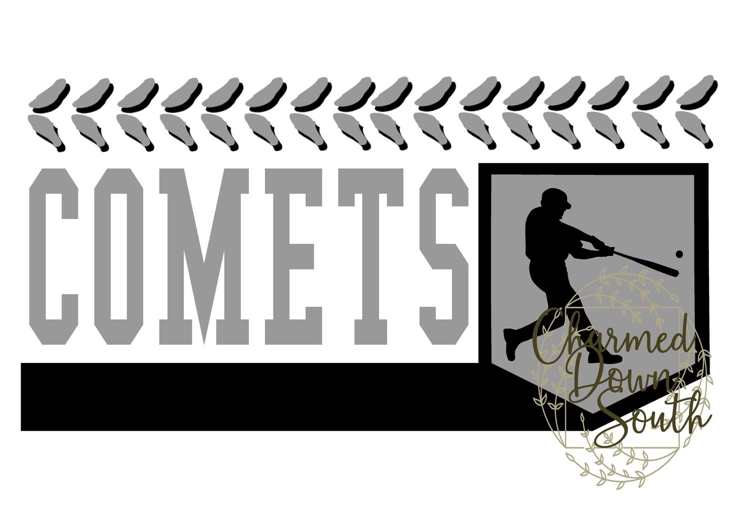 Comets Baseball Logo Digital Design